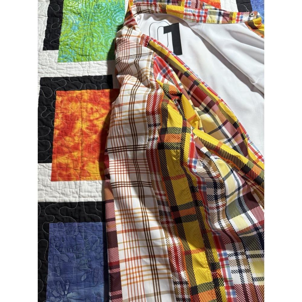 Khrisjoy Plaid Patchwork Yellow Jacket Lightweigh… - image 6